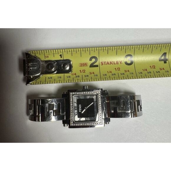 FENDI Ladies Diamond Quadro Orologi Watch 6000L Authentic New Battery main image 9